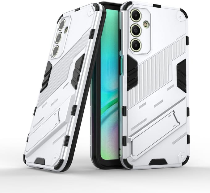 Solidenz StandGuard Xtreme geschikt voor Samsung Galaxy A15 hoesje - Wit