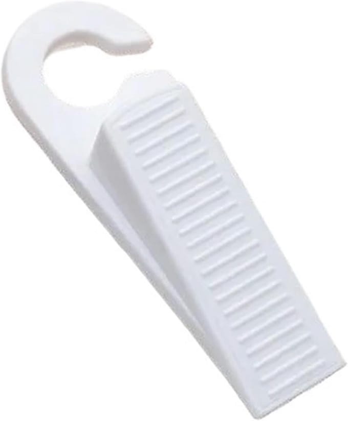 Deurstopper Haak - Wig Deurstop - Bescherming Muren - Vermindert Geluid - 1 Stuk - Wit