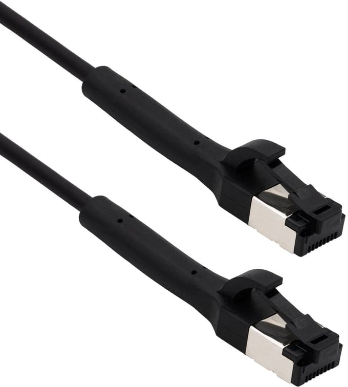 Maxtrack TI42-2L RJ45 Netwerkkabel, patchkabel CAT 8.1 U/FTP 2 m Zwart Afgeschermd (enkel), Flexibel 1 stuk(s)