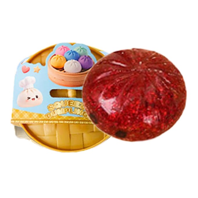 Nieuwe 12 stijlen Glitter Dumpling Glitter Dumpling Squishy met Doos Dumplings Sensorisch Knijpspeelgoed voor Stressverlichting
