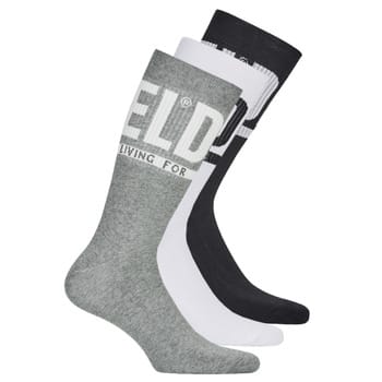 Diesel Ray Sokken 3 Paren Zwart,Grijs EU 35-38 Man