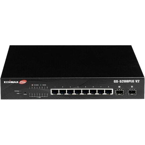 EDIMAX GS-5208PLG V2 GS-5208PLG V2 Netwerk switch 8 + 2 poorten