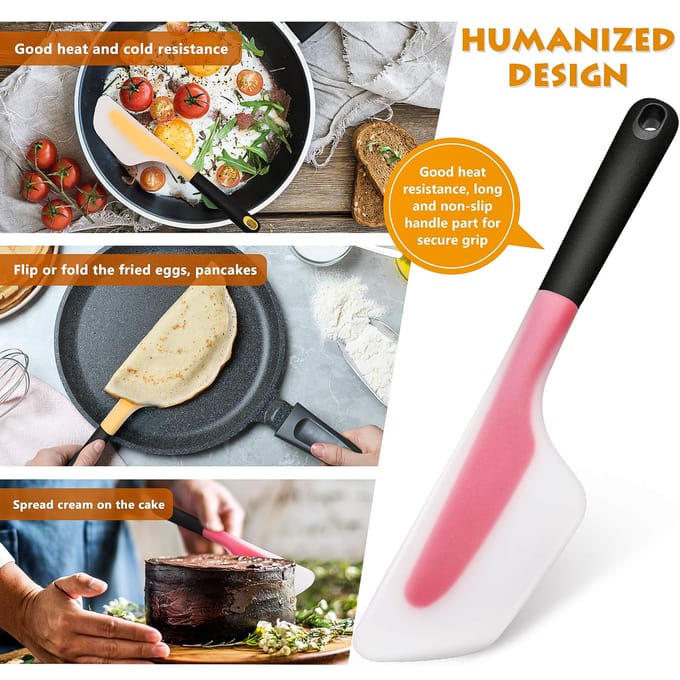 Spatule à omelette en bâton, spatule à crème à gâteau, grattoir à beurre, outil de mélange de farine, grattoir à pâtisserie résistant à la chaleur