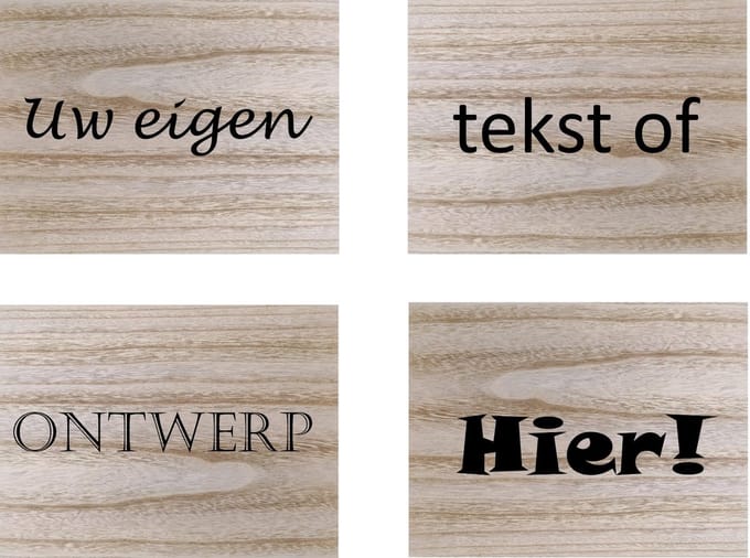 Placemats gepersonaliseerd met uw eigen tekst of ontwerp - vierkant - Hout style - 30x40cm