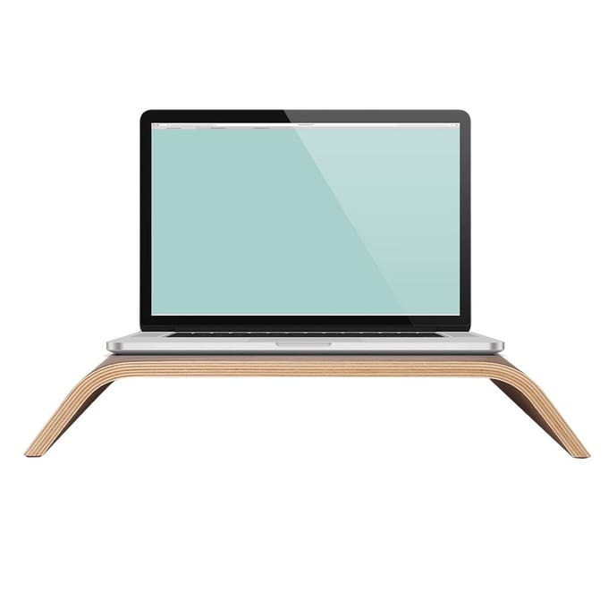 Desktop Computer Monitor Verhoger Laptop Notebook Houten Standaard Houder Display Beugel(Hazelnootbruin ) beige