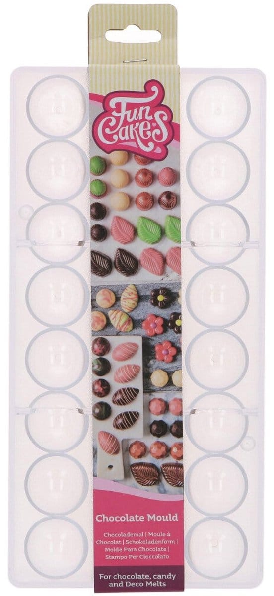 FunCakes Chocolade Mal - Dome - Transparant - Chocoladevorm - Bakvorm Chocolade