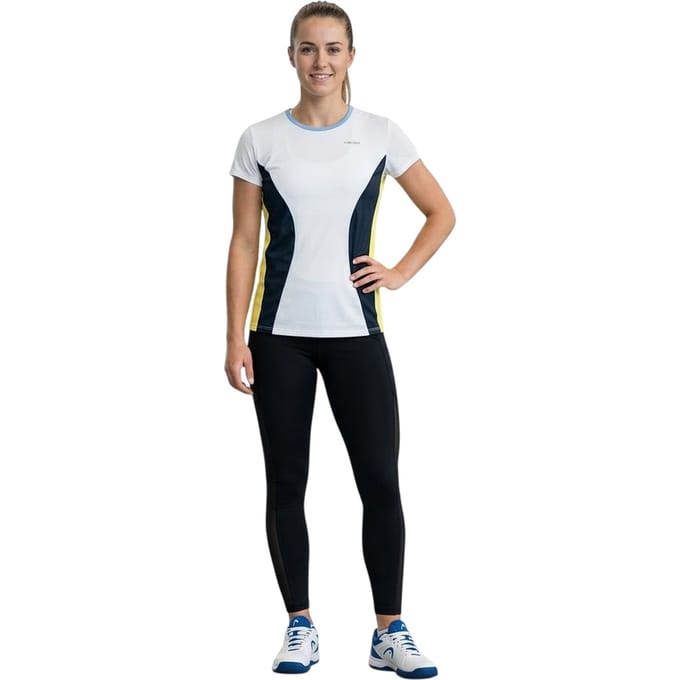 Head Dames Mia Gedrukt Korte Mouwen T-Shirt (Wit)