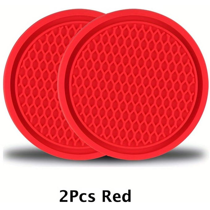 Antislip Auto Bekerhouder - Universele Bekerhouder met Sierontwerp - Rood - Interieur Auto Accessoires 2pcs red