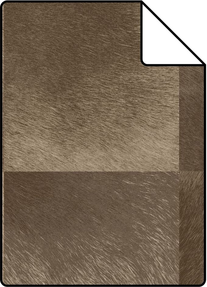 Proefstaal Origin Wallcoverings behang dierenhuid motief donkerbruin - 26,5 x 21 cm - 347325-S
