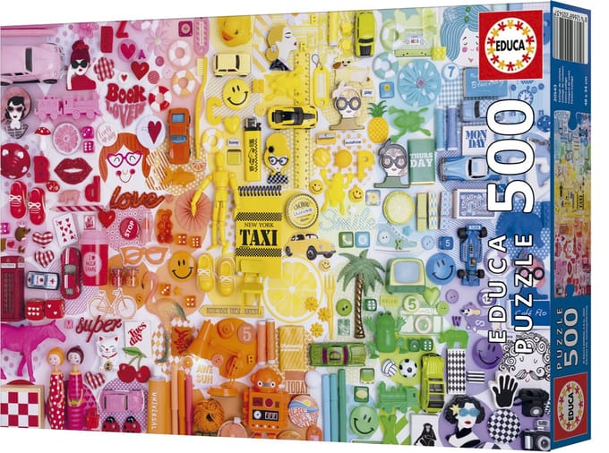 Educa - Puzzel - collage kleuren - 500 stukjes karton - Legpuzzel
