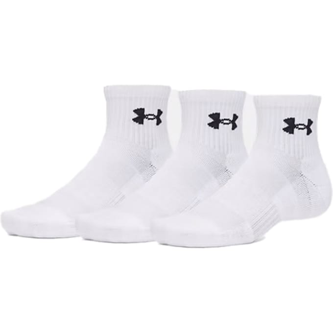 Under Armour Performance Cotton 3p Qtr Sokken Wit K100