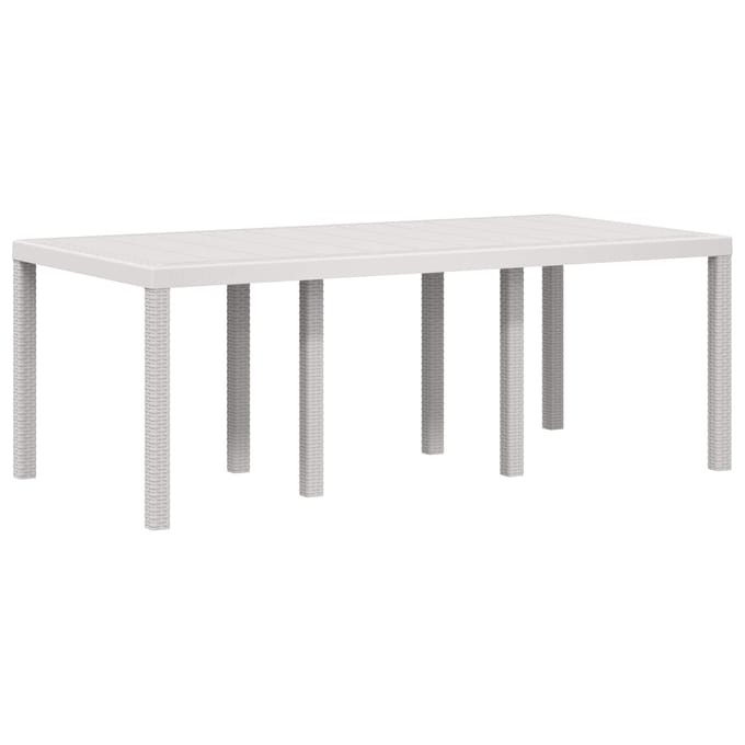 vidaXL - Tuin - Eettafel - Set - 9 - st - Wit - en - Taupe - PP