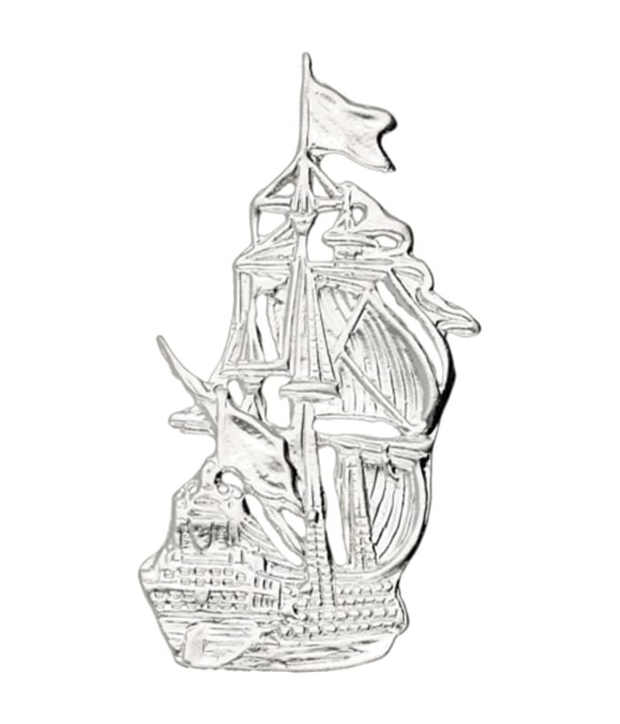Zilveren Galjoen XL kettinghanger