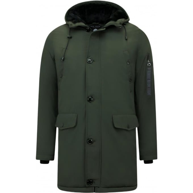 Heren Winterjassen - Parka Heren Jassen - 7103 - Groene Jas