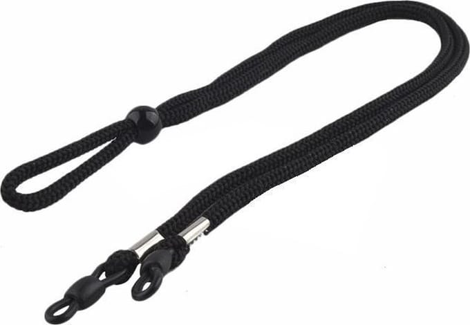 Fako Bijoux® - Brillenkoord - Nylon - 4mm - Verstelbaar - Zwart