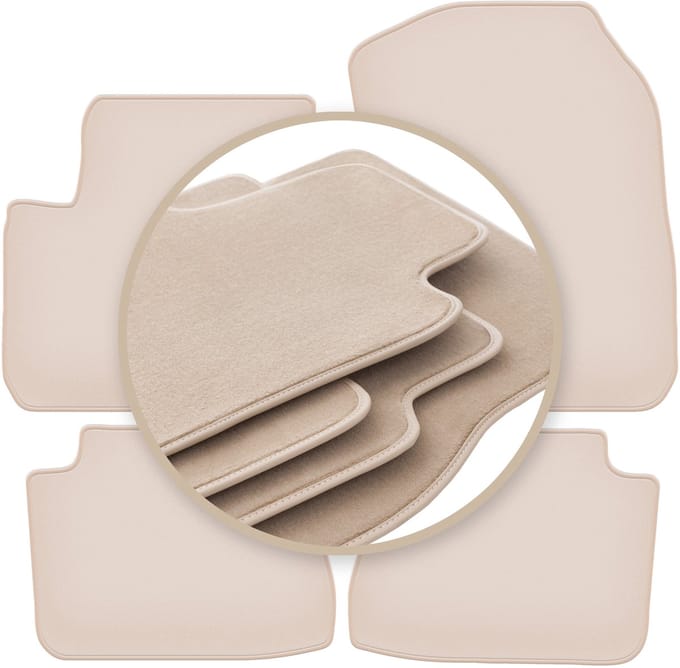 PREMIUM beige vloermatten voor: Opel e-Corsa F hatchback 2019-