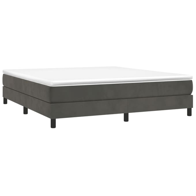 vidaXL - Boxspring - bed - 160x200 - cm - fluweel - donkergrijs