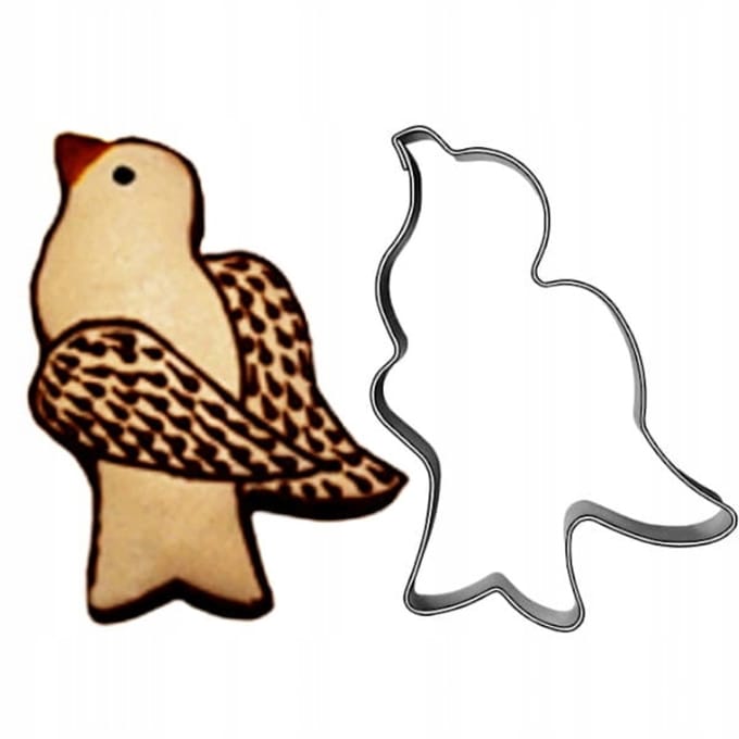 Vogel Koekjesvorm 7 cm - Roestvrij Staal