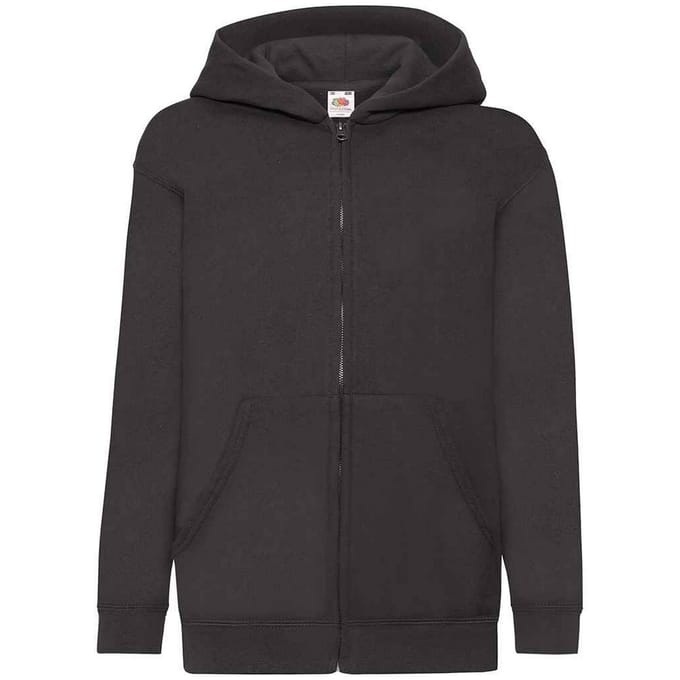 Fruit of the Loom Kinderen/Kinderkapjes Sweatshirt (Zwart)
