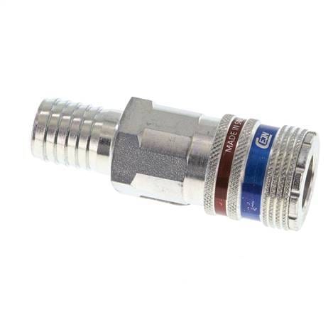 Staal/Messing DN 10.4 Safety Luchtkoppeling Snelkoppeling 16 mm Slangpilaar