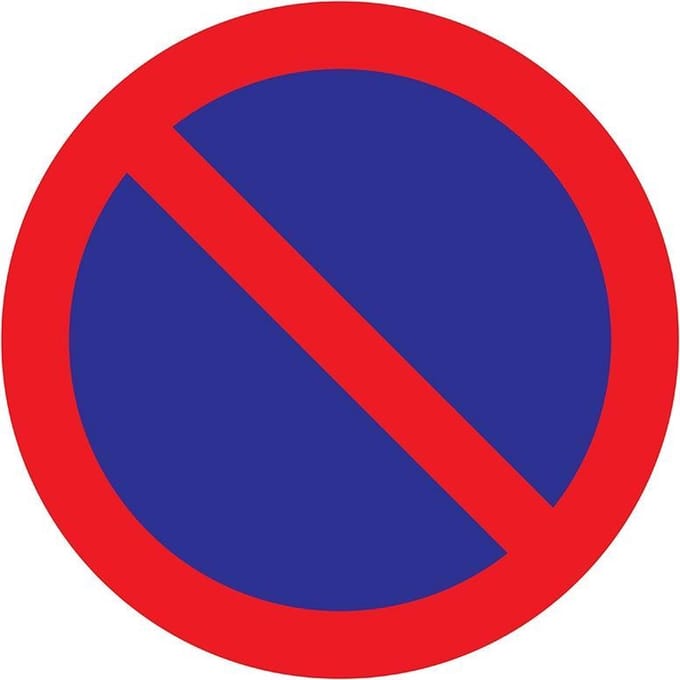Pickup bord rond diameter 30 cm - Parkeerverbod