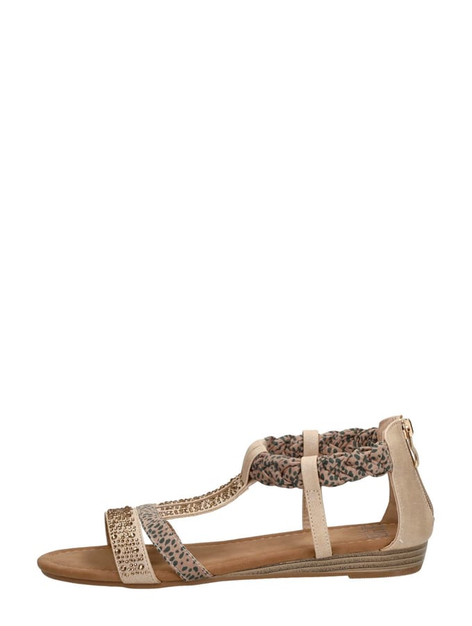 SUB55 Sandalen Plat Sandalen Plat - Beige - Maat 36
