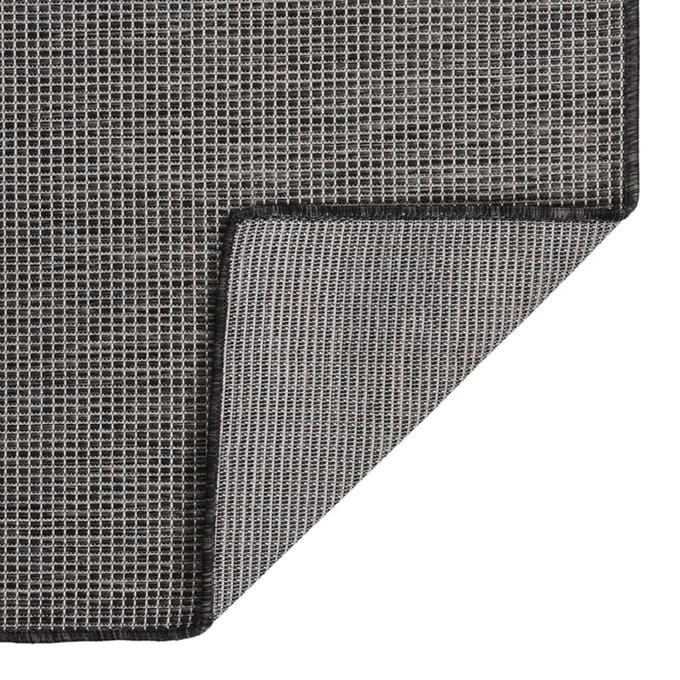 vidaXL - Buitenkleed - platgeweven - 200x280 - cm - grijs