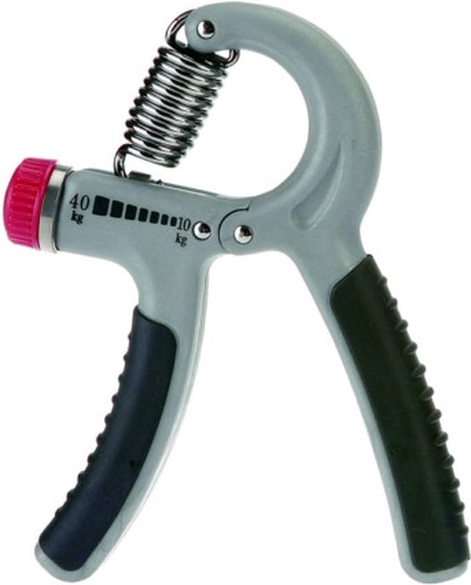 RS Sports Instelbare handtrainer heavy l handknijper l grijs zwart