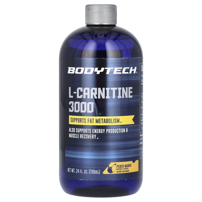 BodyTech, l-Carnitine 3000, Perzik Mango, 24 fl oz (709 ml)