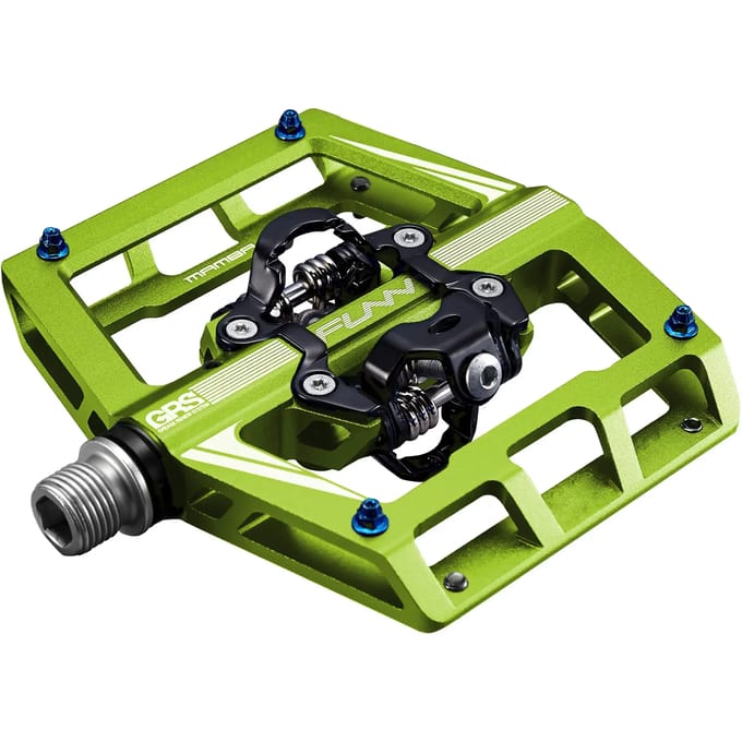 FUNN Mamba SPD Dubbelzijdige clipless pedalen, groen