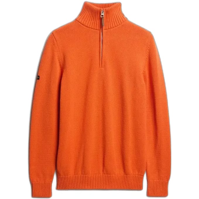 Superdry - Katoenen Trui Met Halve Rits - Heren - Sweaters