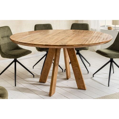 Ronde Eetkamertafel mangohout 120 cm