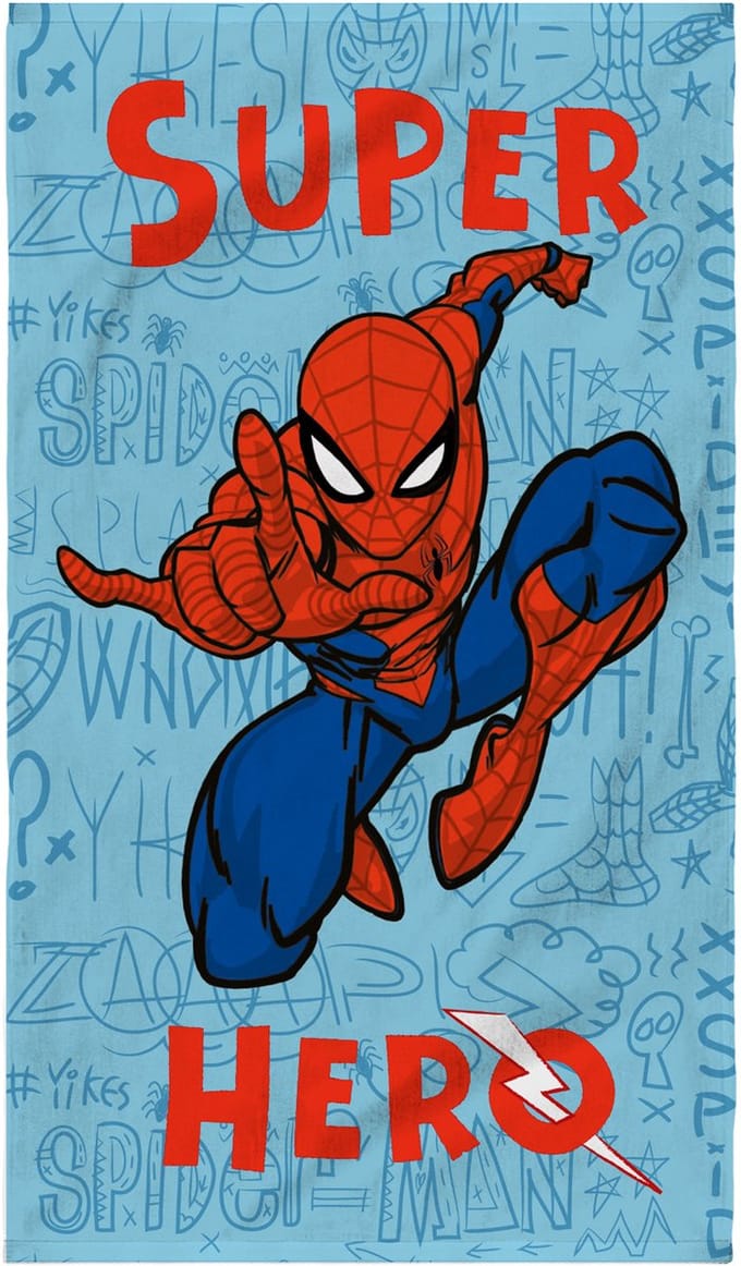 Spider-Man Strandlaken, Sketches - 70 x 120 cm - Katoen