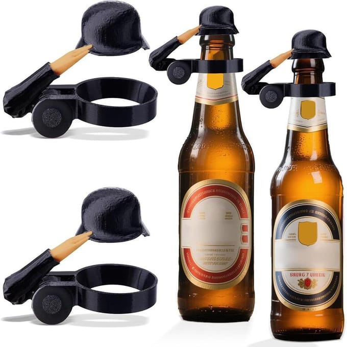 2 stuks Herbruikbare Soldaat Saluut Bierhelm Voor Veteranen, Vaderdag black