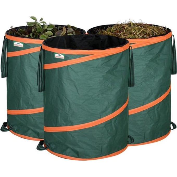 Gardebruk Popup tuinzak Set van 3 groene 85 liter per stuk
