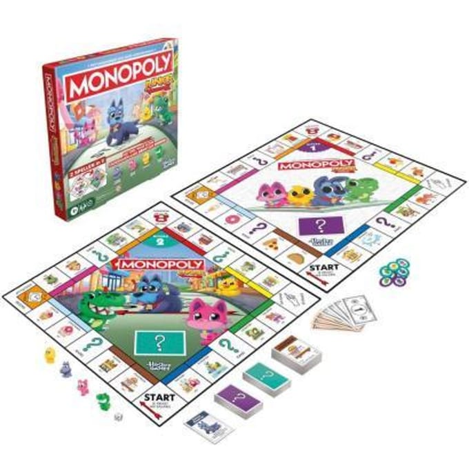 Hasbro Gaming Monopoly Junior Square 2 in 1 Bordspellen