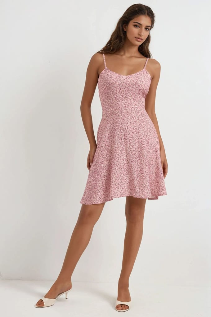 Bloemenpatroon Mini Jurk