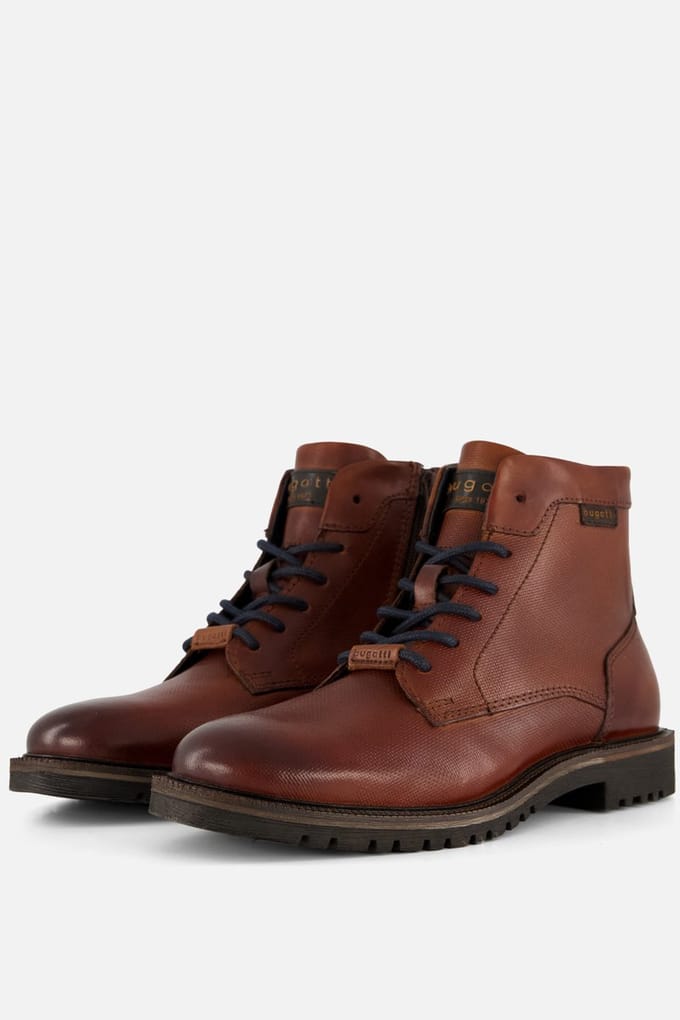 Bugatti Seve Veterboots cognac Leer - Maat 42
