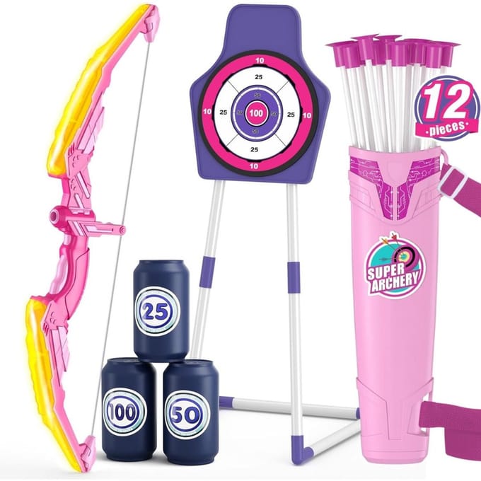 ApexArte® Pijl en Boog Set met Licht voor Kinderen - Multi Kleur