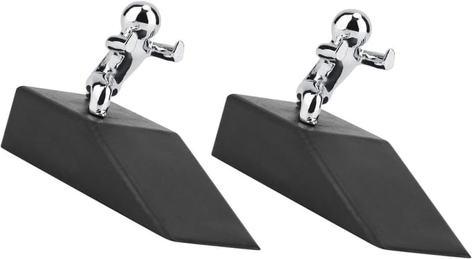 Deurstopper Set - Deurwiggen - Deuren Open Houden - Zinklegering Rubber - 2 Stuks - Grijs