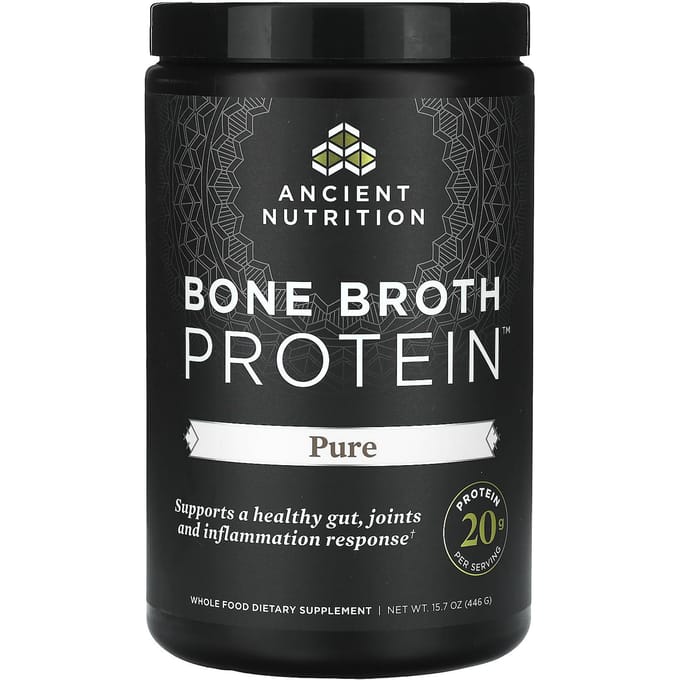 Ancient Nutrition, Protéine de Bouillon d'Os, Pure, 15,7 oz (446g)