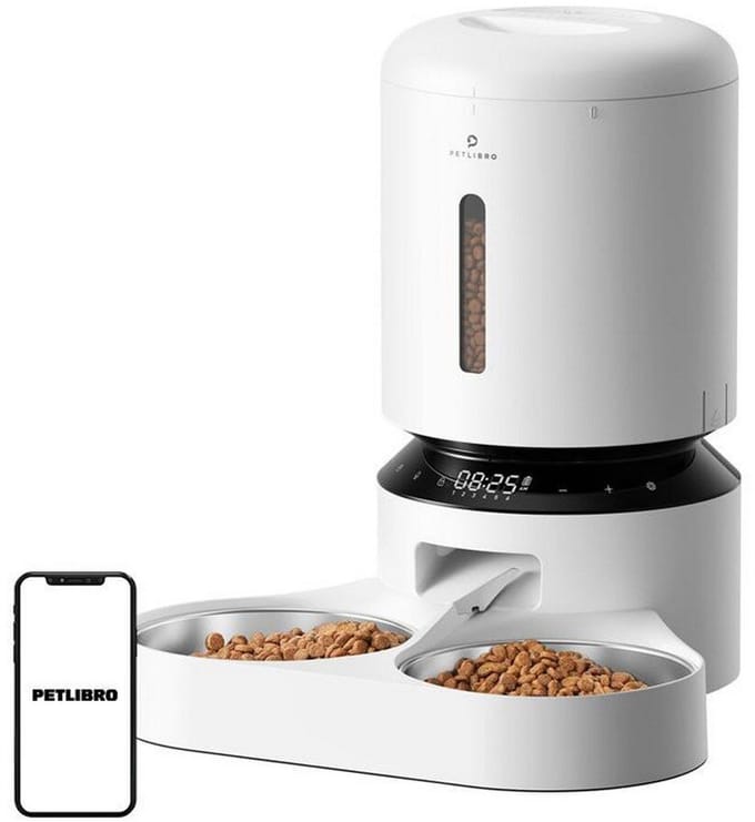 Petlibro Granary Food Dispenser with Double Bowl 5L - White