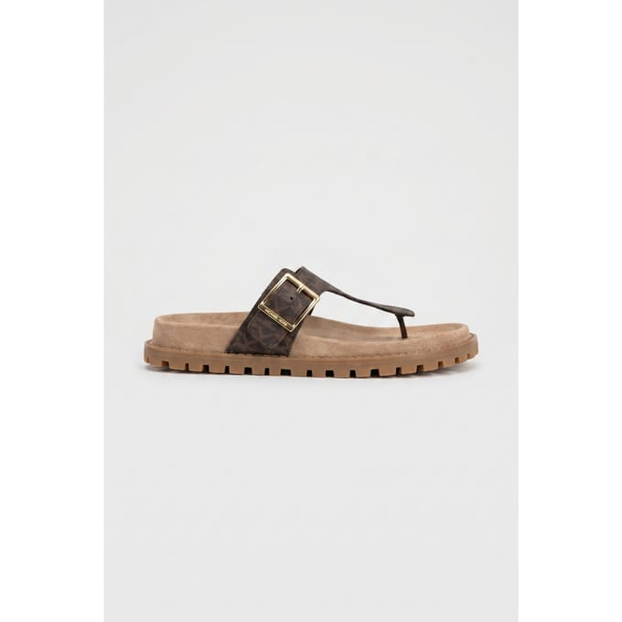 Michael Kors Easton Flat Thong Brown Taglia: 38.5 | Infradito Outlet | Donna | Marrone