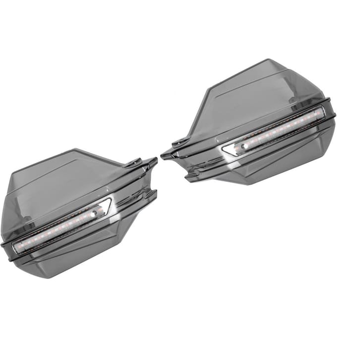 Universele Motorfiets Winddichte Handbeschermer Schild LED Winddeflector Blauw Geel Licht gray