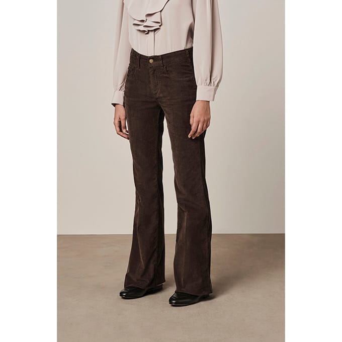 Lois Mistral Round 6566 Needlecord Dark Choco Taglia: W24L32 | Pantaloni Outlet | Donna