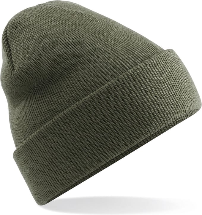 Basic winter muts olijf groen