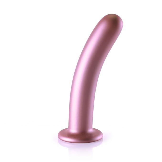 Ouch! by Shots Zachte siliconen G-Spot Dildo - 7'' / 17 cm - Roségoud - Roze