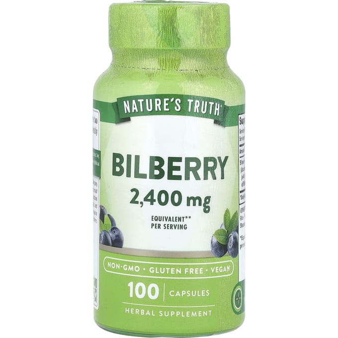 Nature'S Truth, Myrtille, 2 400 mg, 100 capsules (1 200 mg par capsule)