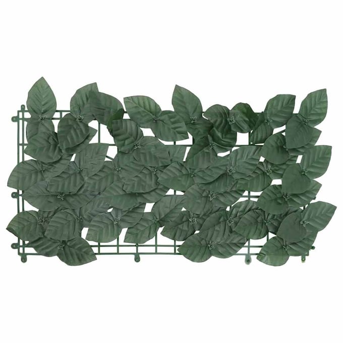 vidaXL - Balkonscherm - met - donkergroene - bladeren - 200x150 - cm