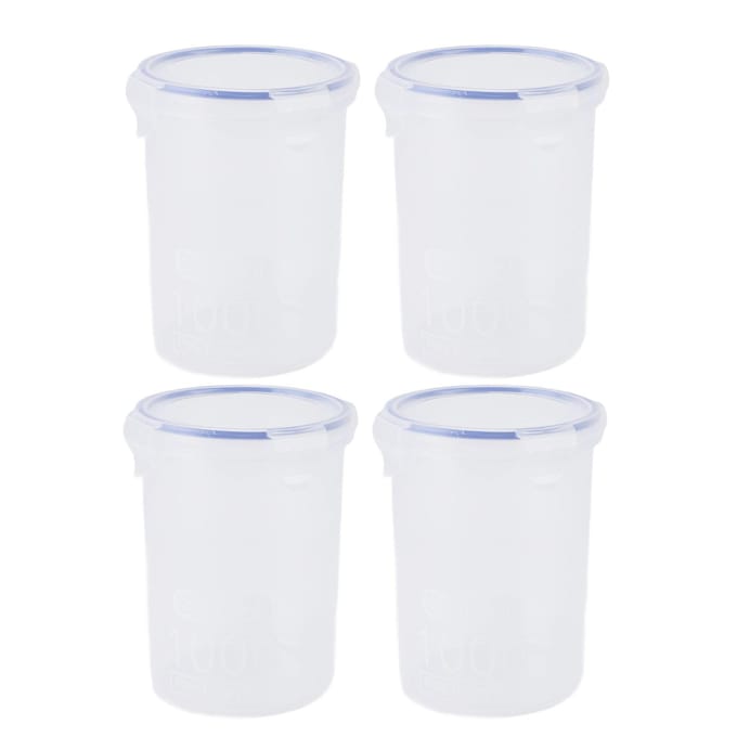 Verfcontainer Set 1000ml Luchtdichte Transparante Verfopslagbeker met Mengbal Verfkwast voor white